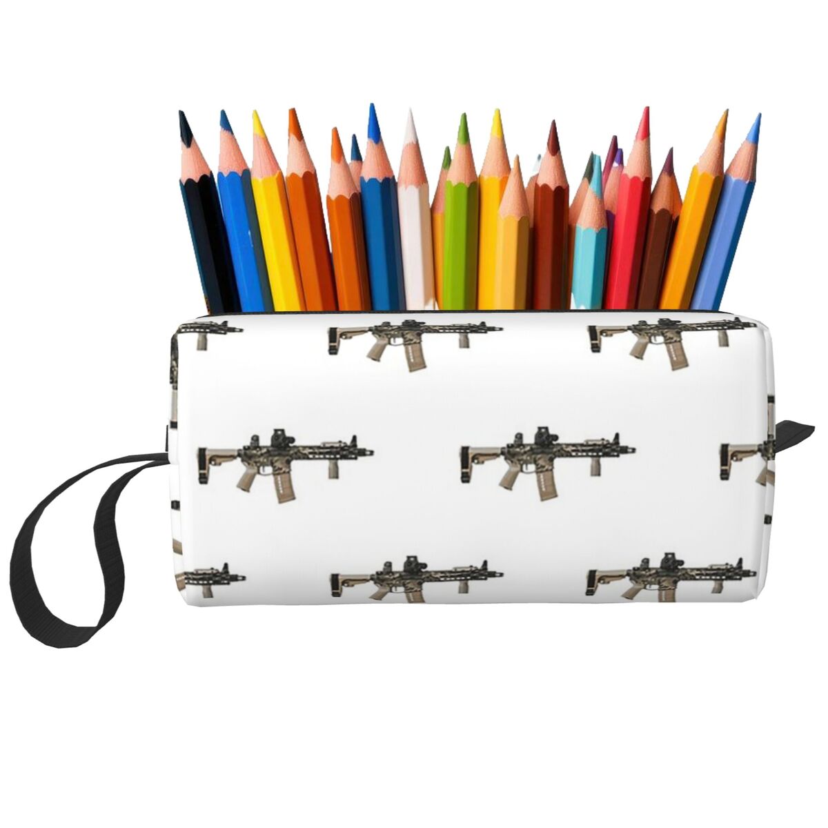 Tan Stationery & Office Supply - AR-15 Tan Camo Gun กล่องดินสอสีขาวสำหรับเด็ก กล่องใส่ดินสอ