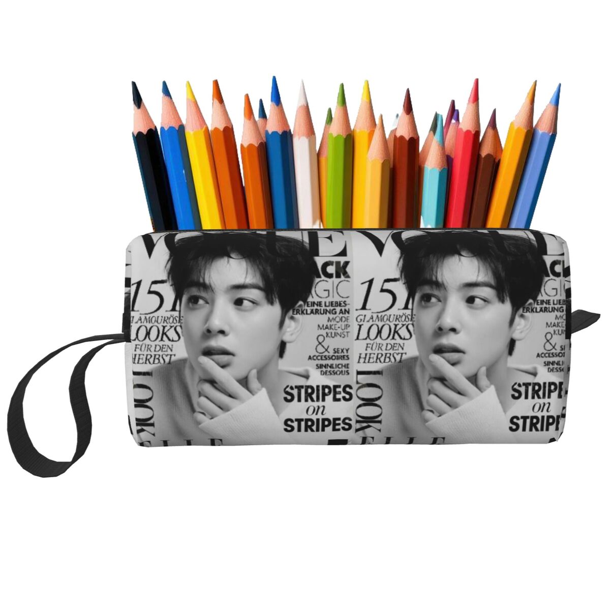 Stationery And Office Supply Chain - ชาอึนอู เคป๊อป แอสโตรกล่องดินสอสำหรับนักเรียน กล่องใส่ปากกา กระเป๋าใส่ดินสอ อุปกรณ์เครื่องเขียน