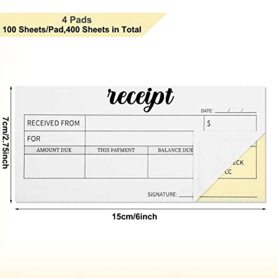 สมุดใบเสร็จแบบคาร์บอนเลส 4 เล่ - Carbon Copy Book บทวิจารณ์และราคา