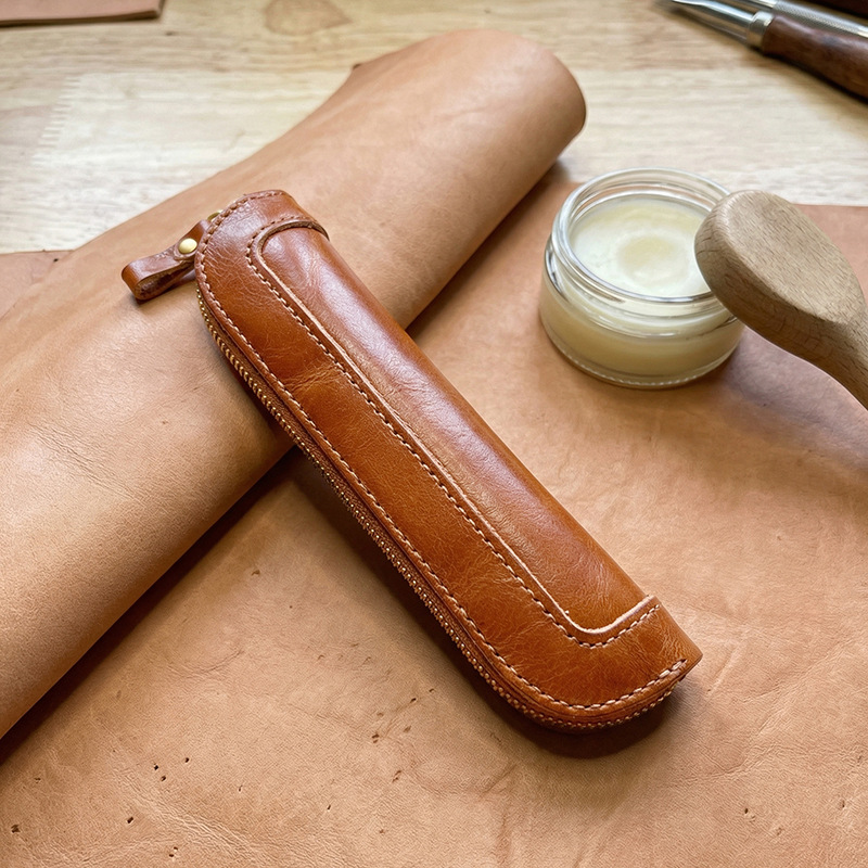 ซองใส่ปากกาหนังฟอกฝาดแบบวินเทจ - Tan Stationery & Office Supply บทวิจารณ์และราคา