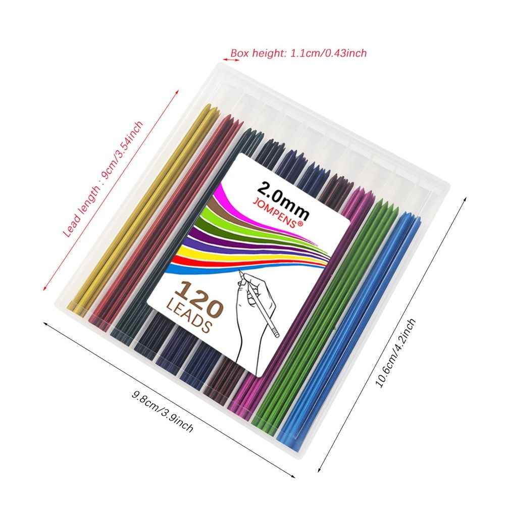 ไส้ดินสอขนาด 2.0 มม. 120 ชิ้น  - Mechanical Pencil Lead บทวิจารณ์และราคา